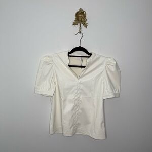 Avara Ariana Faux Leather Top S